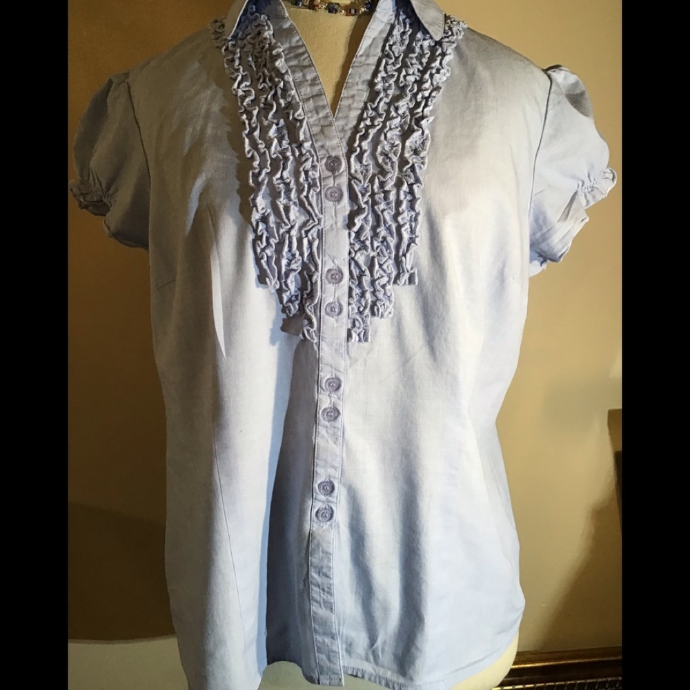 Woman’s Harve Bernard size XL  cap sleeve button down blouse